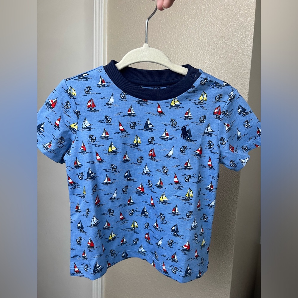 NWOT Polo Ralph Lauren Boys Sailboat Print T-Shirt 9M